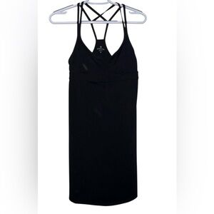 Athleta Sleek Black Backless Dress Size Small.
